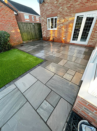 New grey patio